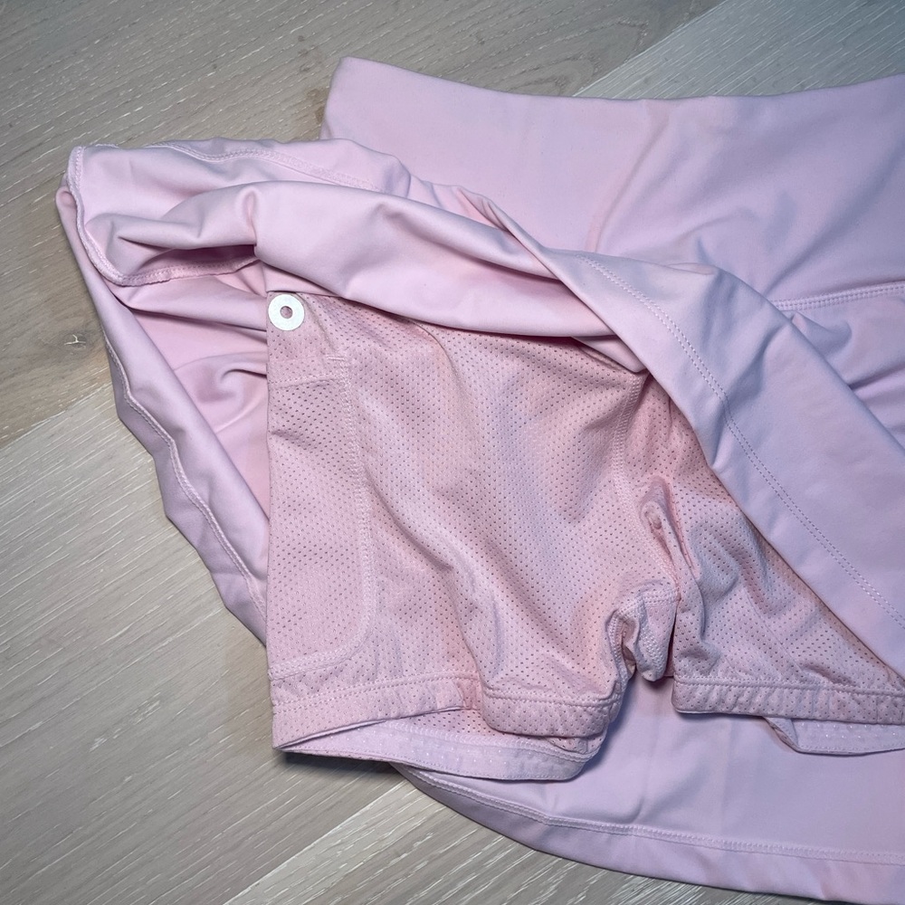 Baleaf Women's 13" High-Waisted Tennis Skirt Pleated Mini Athletic Skort Pink XS - Picture 5 of 9